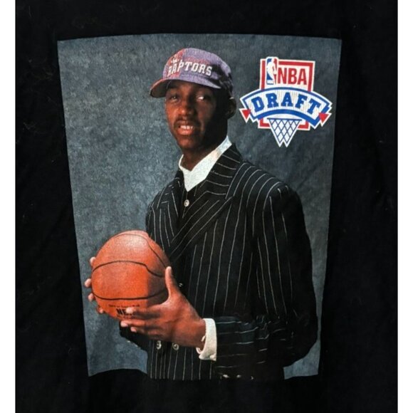 Tracy Mcgrady Mitchell & Ness Draft Raptors  T shirt NBA Mens Large Black - Picture 3 of 10